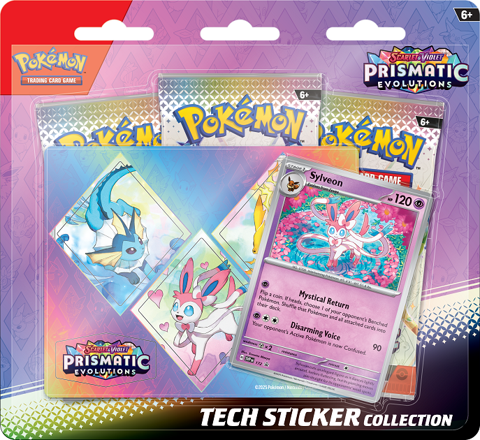 Pokemon TCG Scarlet & Violet 8.5 Prismatic Evolutions Tech Sticker Collection Sylveon