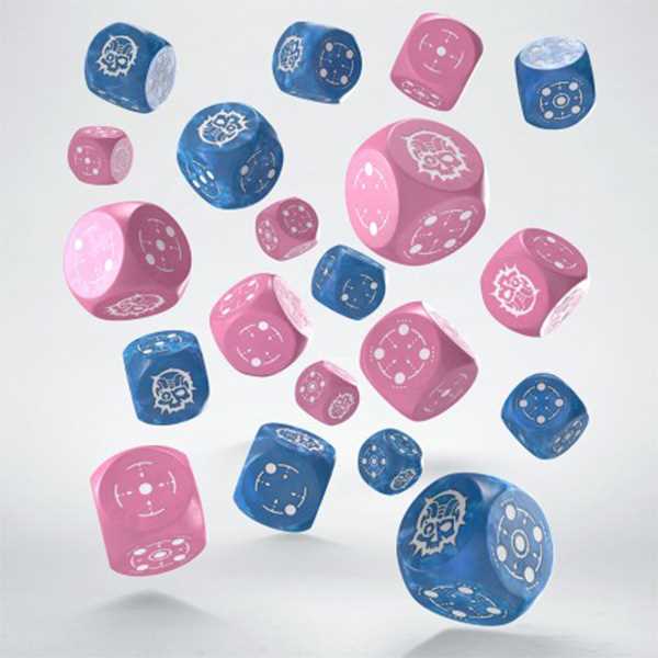 Q-Workshop Crosshairs Compact Blue & Pink D6 Dice Set