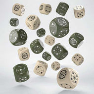 Q-Workshop Crosshairs Compact Beige & Olive D6 Dice Set