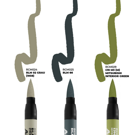 AK Interactive Real Colors Markers - WWII AXIS Aircraft Cockpit Colors