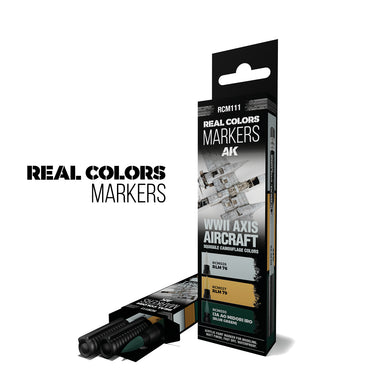 AK Interactive Real Colors Markers - WWII AXIS Squiggle Camouflage Colors
