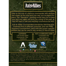 Load image into Gallery viewer, Axis &amp; Allies: Commanders