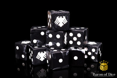 Baron Of Dice Raven Dice Square Corner 16mm Dice X25