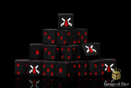 Baron Of Dice Chain Blades Black Square Corner 16mm Dice X25