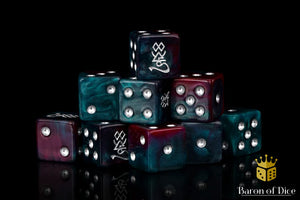 Baron Of Dice Infinity Elves Square Corner 16mm Dice X25