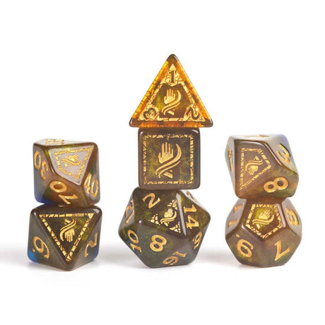 Dungeons & Dragons Adventure Dice by Sirius Dice: Monk (Blue/Gold)