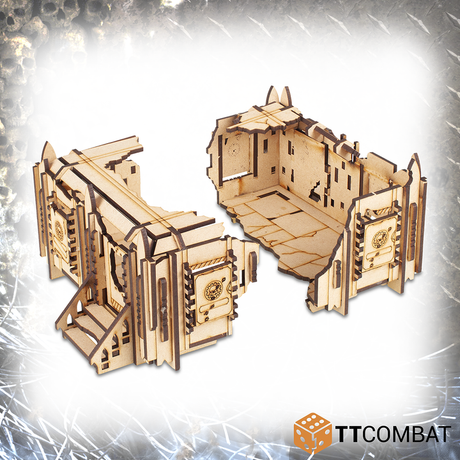 TTCombat Tabletop Scenics - Sci-fi Gothic Ruined Mecharium Research Pods