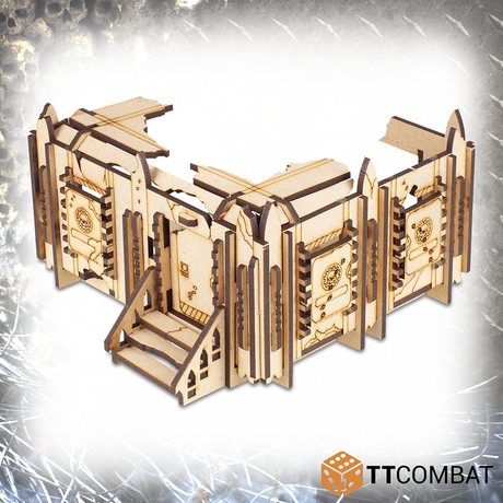 TTCombat Tabletop Scenics - Sci-fi Gothic Ruined Mecharium Research Pods