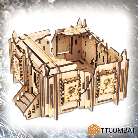TTCombat Tabletop Scenics - Sci-fi Gothic Ruined Mecharium Research Pods