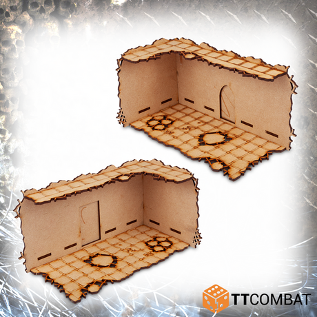 TTCombat Tabletop Scenics - Sci-fi Gothic Municipium Sector Small Corner Ruins