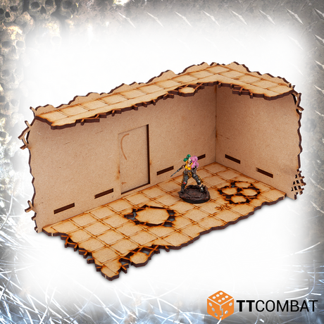 TTCombat Tabletop Scenics - Sci-fi Gothic Municipium Sector Small Corner Ruins
