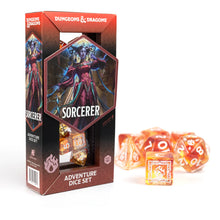 Load image into Gallery viewer, Dungeons &amp; Dragons Adventure Dice by Sirius Dice: Sorcerer - Orange
