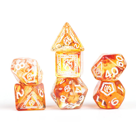 Dungeons & Dragons Adventure Dice by Sirius Dice: Sorcerer - Orange