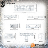 TTCombat Tabletop Scenics - Sci-fi Gothic Stack City Accessories