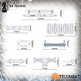 TTCombat Tabletop Scenics - Sci-fi Gothic Stack City Accessories