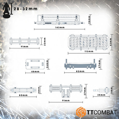 TTCombat Tabletop Scenics - Sci-fi Gothic Stack City Accessories