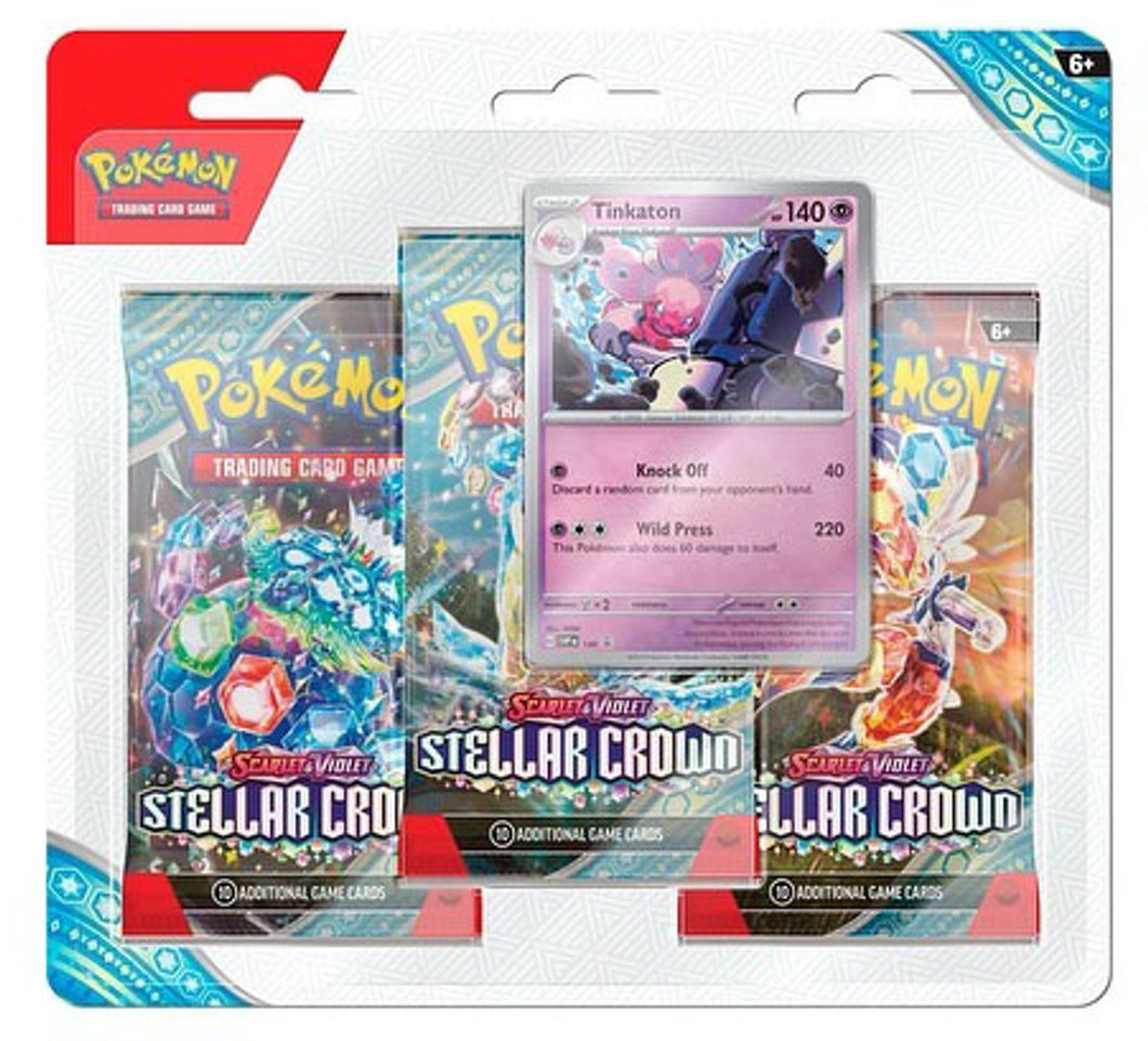 Pokemon TCG Scarlet & Violet 7 Stellar Crown Elite 3-Pack Blister