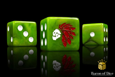 Baron Of Dice Tribal Avians Dice Square Corner 16mm Dice X25