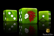 Baron Of Dice Tribal Avians Dice Square Corner 16mm Dice X25