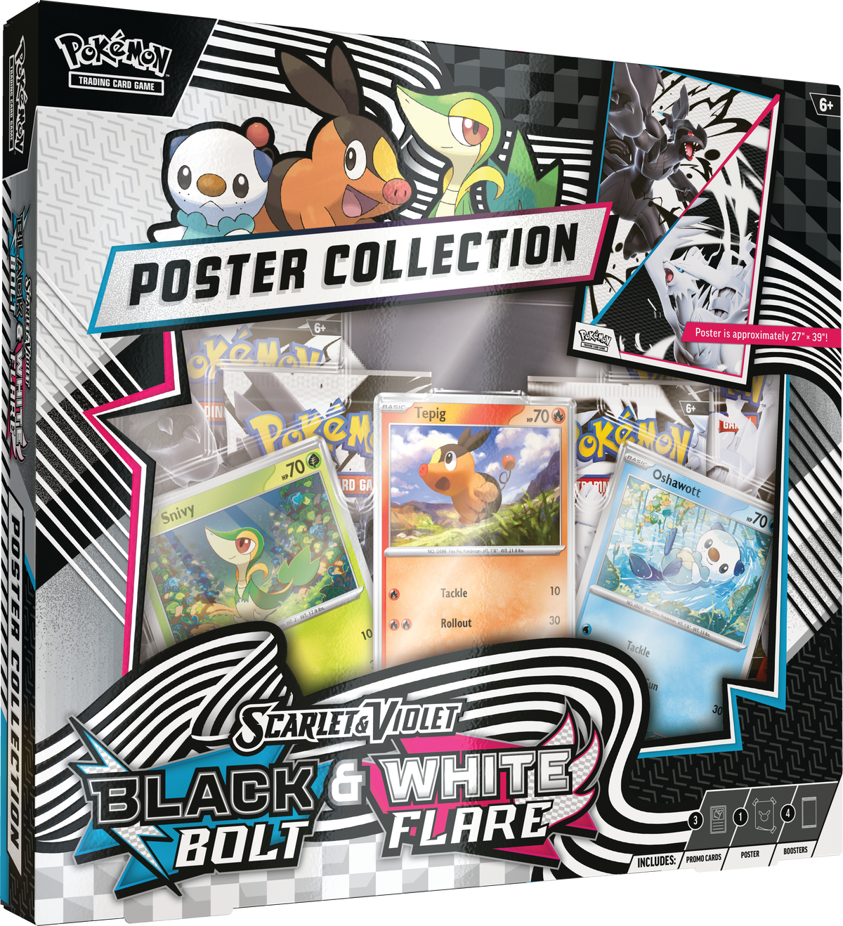 Pokemon TCG Scarlet & Violet Black Bolt & White Flare Poster Collection