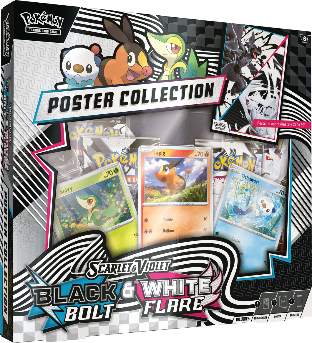 Pokemon TCG Scarlet & Violet Black Bolt & White Flare Poster Collection
