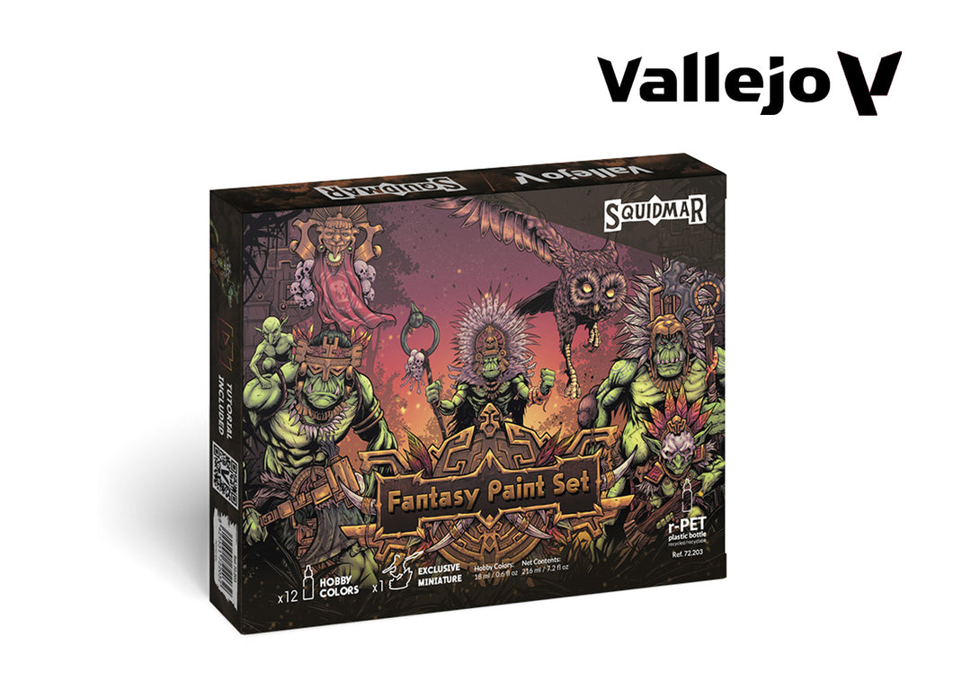 Squidmar Miniatures Vallejo Fantasy Paint Set