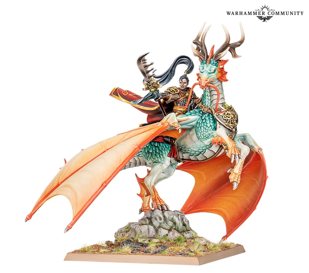 Warhammer The Old World Grand Cathay Shugengan Lord on Great Spirit Longma