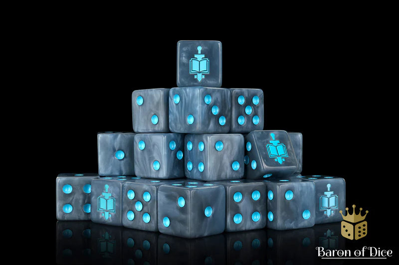 Baron Of Dice Warrior Knights Dice Square Corner 16mm Dice X25