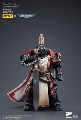 JOYTOY Warhammer 40k Action Figure Black Templars Primaris Sword Brethren Brother Eberwulf