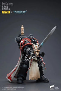 JOYTOY Warhammer 40k Action Figure Black Templars Primaris Sword Brethren Brother Eberwulf