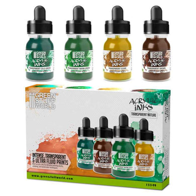 Green Stuff World Acrylic Inks Set Transparent Nature