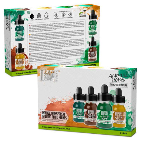 Green Stuff World Acrylic Inks Set Transparent Nature