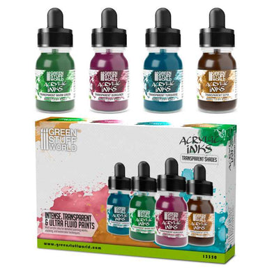 Green Stuff World Acrylic Inks Set Transparent Shades