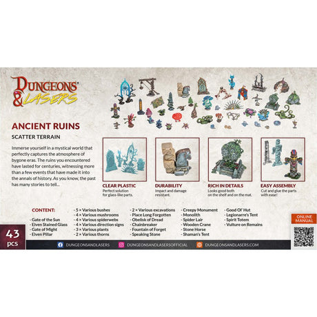 Dungeons & Lasers Miniatures Ancient Ruins Scatter Terrain