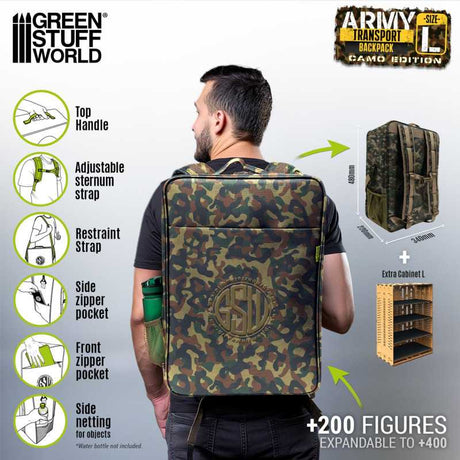 Green Stuff World Army Transport BackPack - Camo Edition