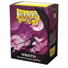 Load image into Gallery viewer, Dragon Shield Dual Matte Sleeves Standard Size 'Alaric, Chaos Wraith' - Wraith (100)