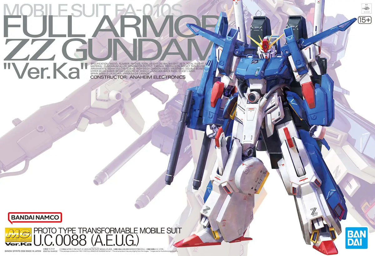 MG Full Armor ZZ Gundam Ver. Ka 1/100 Model Kit