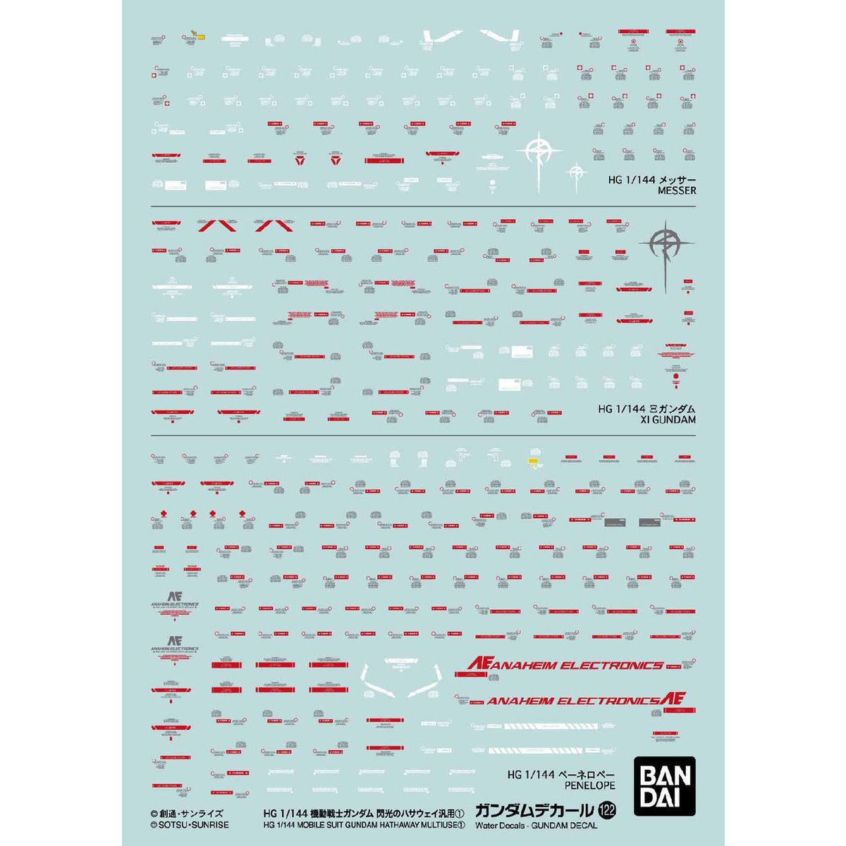 Gundam Decal 122 Mobile Suit Gundam Hathaway Multiuse 1