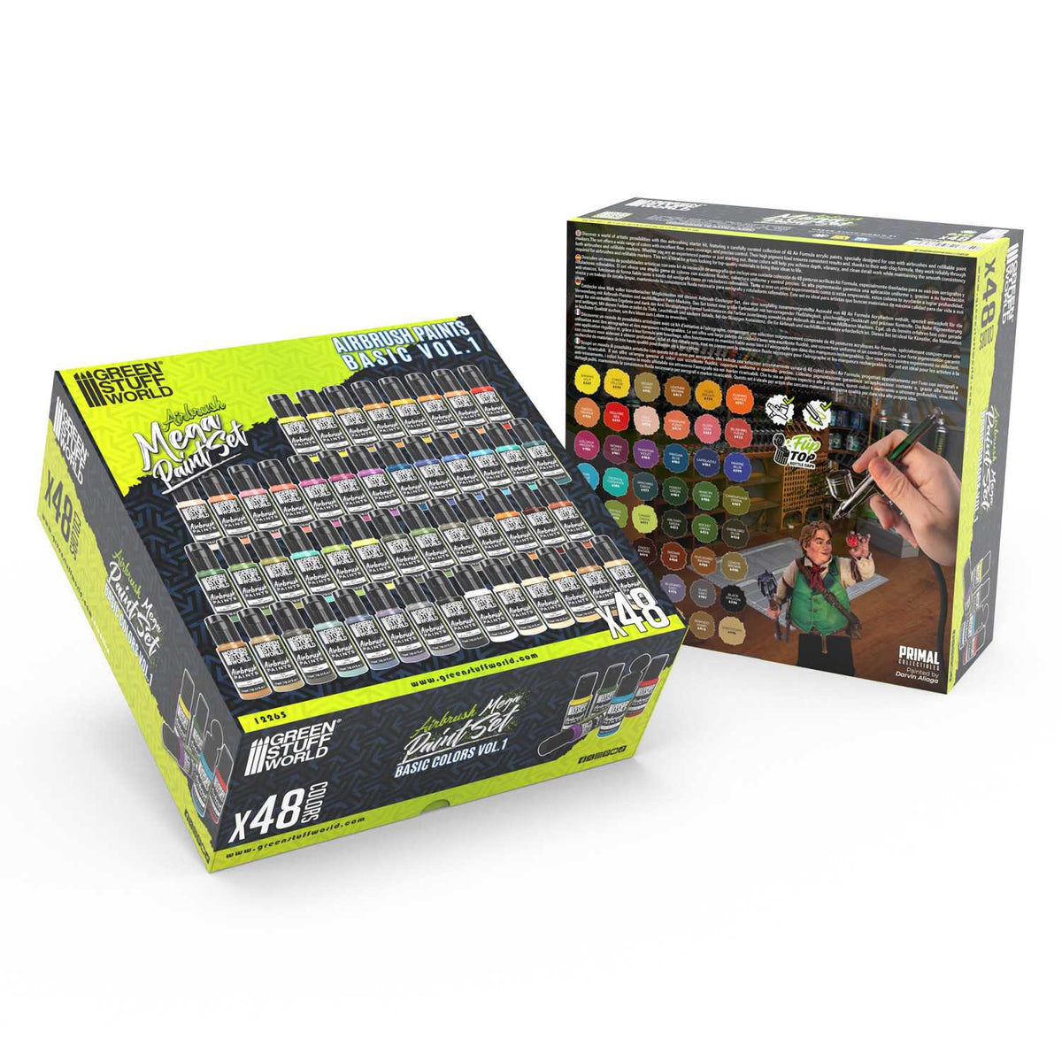 Green Stuff World Basic Mega Airbrush Paint Set Vol. 1.0