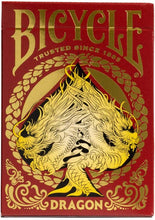 Load image into Gallery viewer, Bicycle Red Dragon Playing Cards