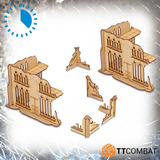 TTCombat Tabletop Scenics - Sci-fi Gothic Municipium Sector Medium Corner Ruins