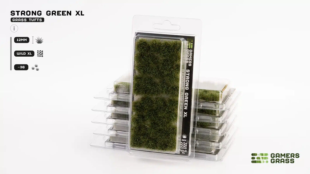 Gamers Grass Strong Green XL 12mm Tufts