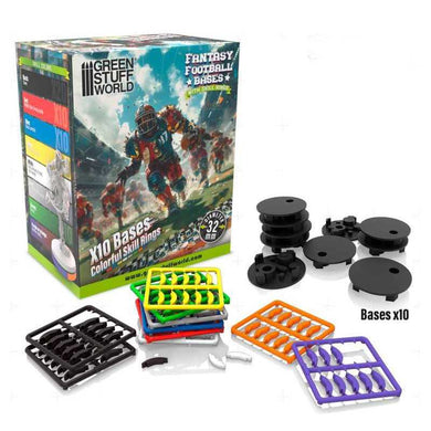 Green Stuff World Compatible Blood Bowl Bases 32mm With Skill Rings