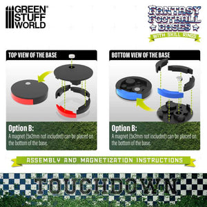 Green Stuff World Compatible Blood Bowl Bases 32mm With Skill Rings