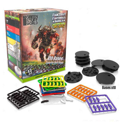 Green Stuff World Compatible Blood Bowl Bases 40mm With Skill Rings
