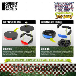 Green Stuff World Compatible Blood Bowl Bases 40mm With Skill Rings