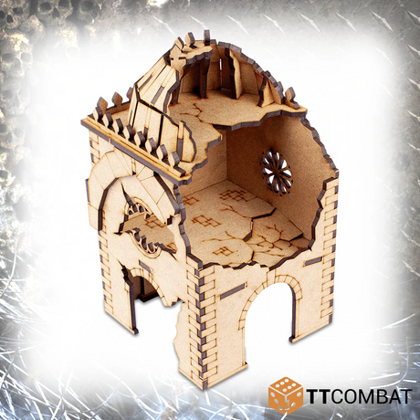 TTCombat Tabletop Scenics - Sci-fi Gothic Ruined Convent Cathedral