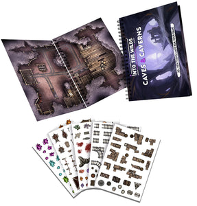 Into the Wilds Battlemap Book Volume 2: Caves & Caverns