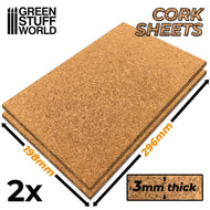 Green Stuff World Cork Sheet In 3mm x2