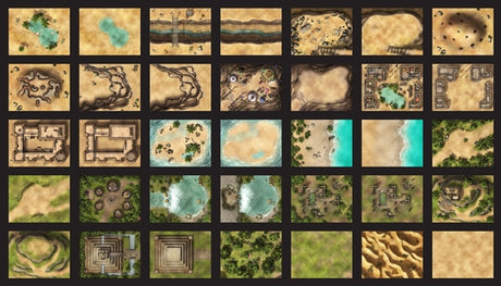 Into the Wilds Battlemap Book Volume 1: Deserts & Jungles